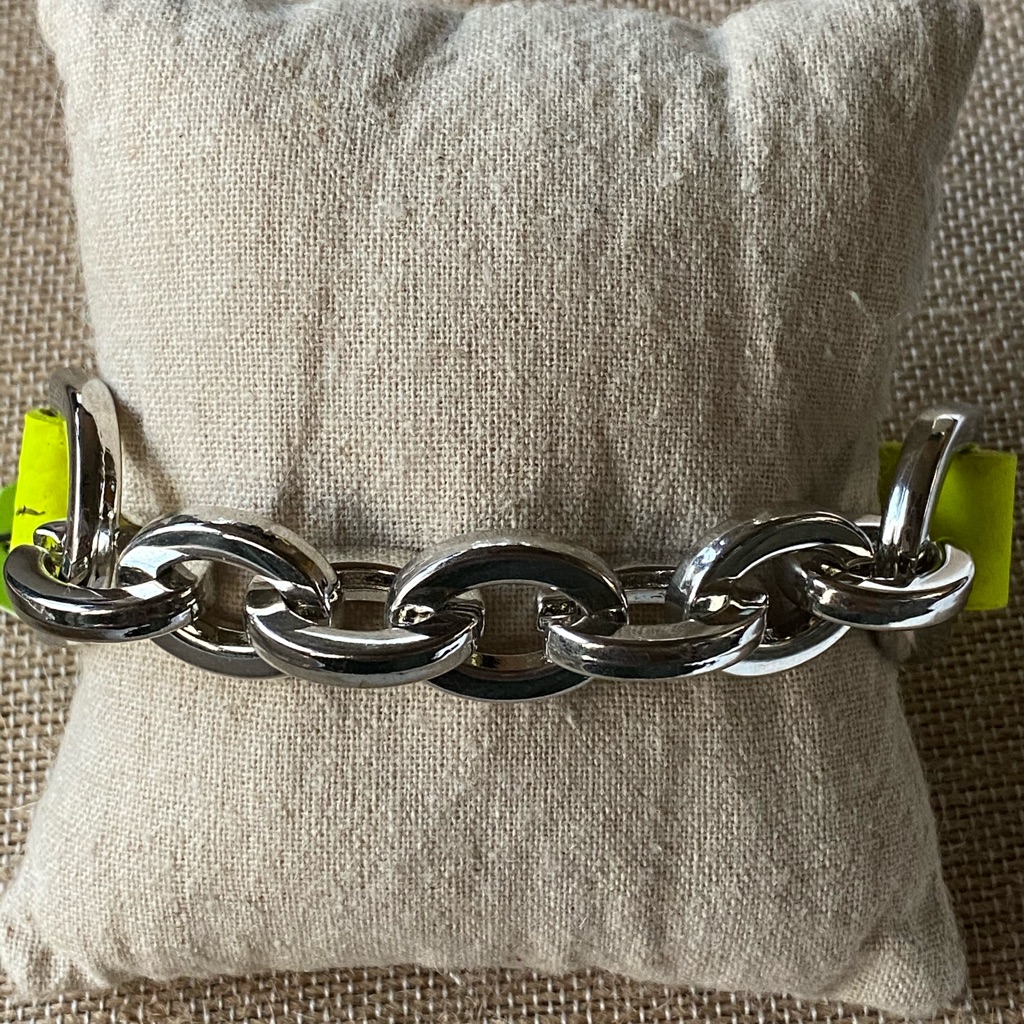 Nwt Gypsy Soule Neon Yellow Leather Chain Bracelet